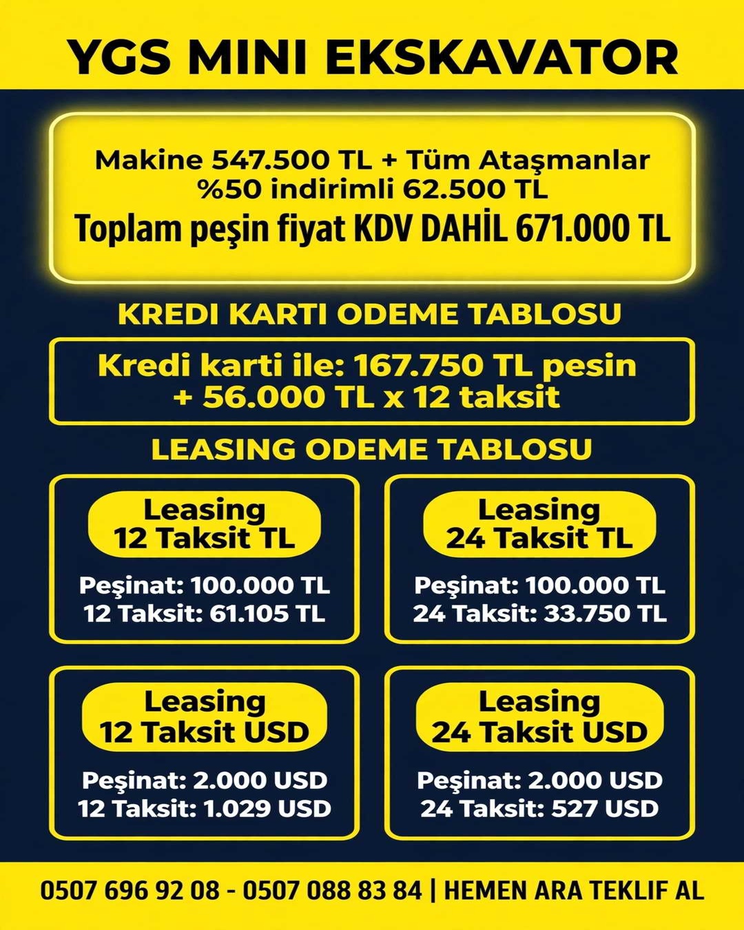 Sat�l�k YGS Mini Ekskavat�r 1.8 Ton